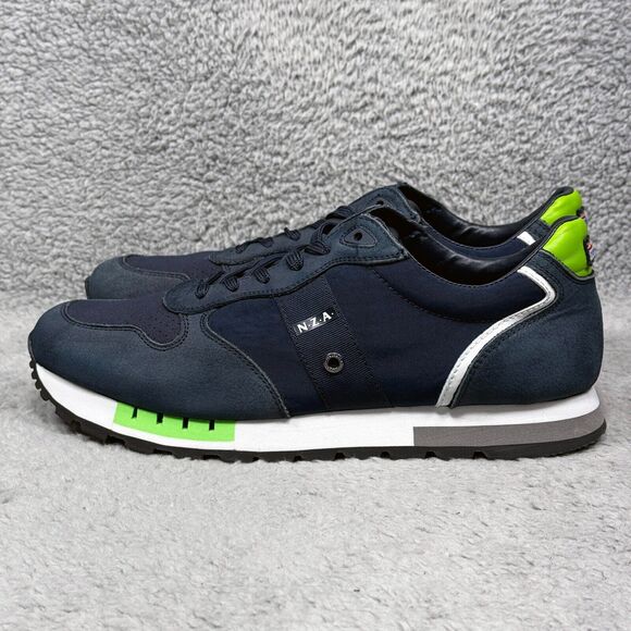 NZA Aukland 1923 Mens Size 10 Low Top Sneakers Shoes Blue Green Suede Comfort main image 6